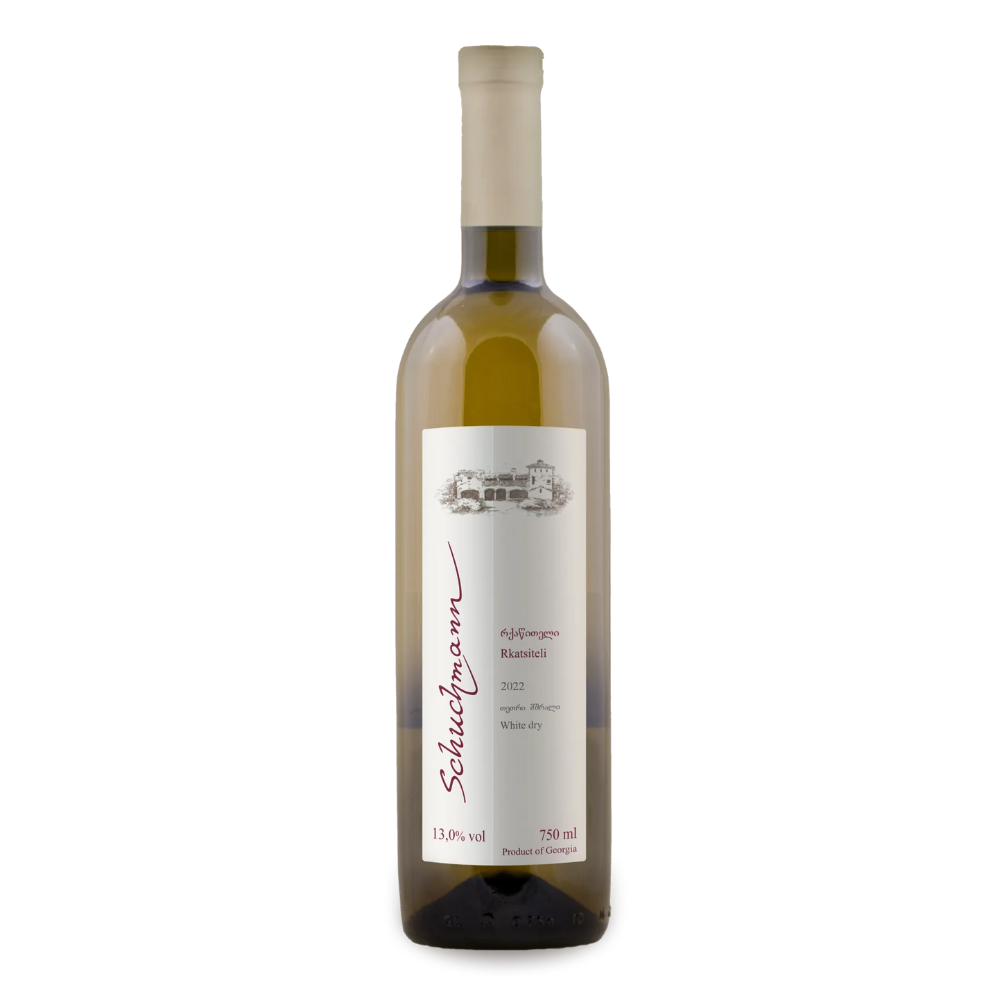 Schuchmann Rkatsiteli 2022 – 750ml Flasche, trockener Weißwein, 13% vol – Beliebtester georgischer Weißwein mit frischen und fruchtigen Aromen.