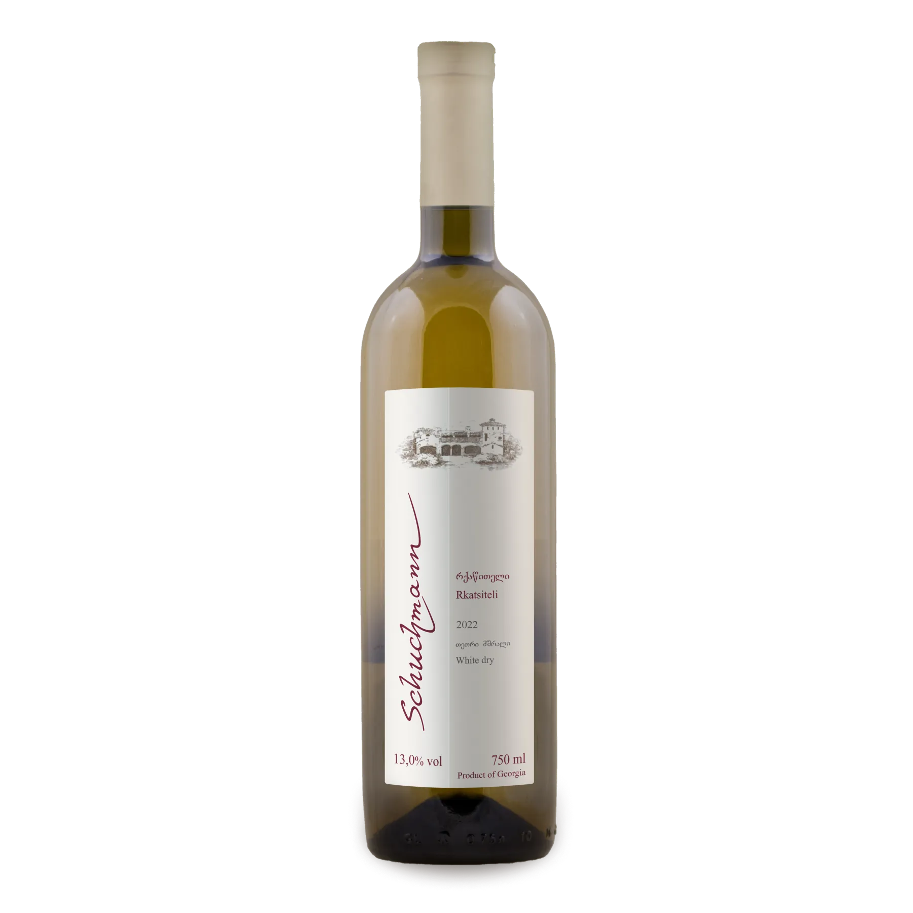 Schuchmann Rkatsiteli 2022 – 750ml Flasche, trockener Weißwein, 13% vol – Beliebtester georgischer Weißwein mit frischen und fruchtigen Aromen.